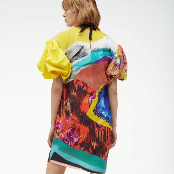 ZARA LIMITED EDITION JEWEL PRINT EMBROIDERED DRESS - Picture 3 of 9